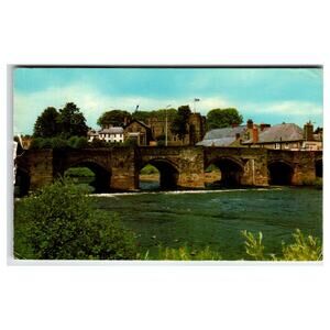 Vintage Brecon Llanfaes Bridge River Usk Wales Postcard 1974 Posted UK